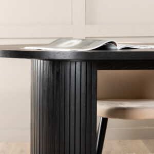 Bianca, Velvet – Ensemble repas ovale – Noir