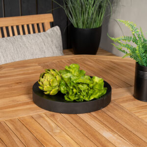 Kenya, Kenya – Ensemble repas – Naturel – Table : ⌀120 Chaise : 62 x 89 x 47 cm