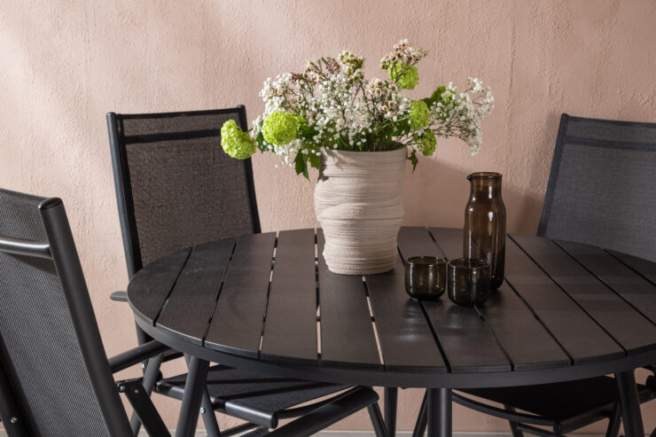 Break, Break – Ensemble repas – Table : ⌀120 Chaise : 62 x 107,5 x 55 cm