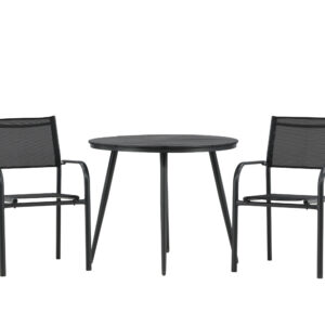 Break, Santorini – Ensemble repas – Table : ⌀90 Chaise : 58 x 88 x 56 cm