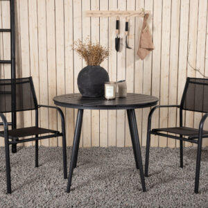 Break, Santorini – Ensemble repas – Table : ⌀90 Chaise : 58 x 88 x 56 cm