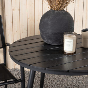Break, Santorini – Ensemble repas – Table : ⌀90 Chaise : 58 x 88 x 56 cm