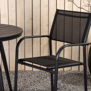 Break, Santorini – Ensemble repas – Table : ⌀90 Chaise : 58 x 88 x 56 cm