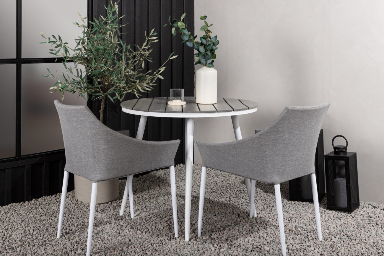 Break, Spoga – Ensemble repas – Table : ⌀90 Chaise : 61,5 x 81 x 60 cm