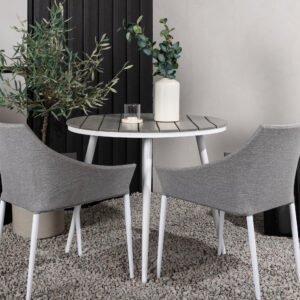 Break, Spoga – Ensemble repas – Table : ⌀90 Chaise : 61,5 x 81 x 60 cm