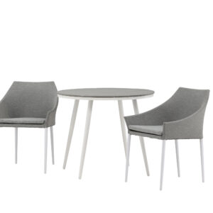 Break, Spoga – Ensemble repas – Table : ⌀90 Chaise : 61,5 x 81 x 60 cm
