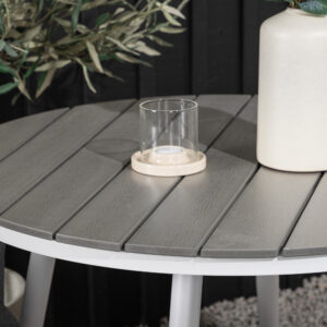 Break, Spoga – Ensemble repas – Table : ⌀90 Chaise : 61,5 x 81 x 60 cm