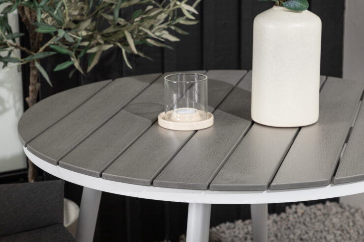 Break, Spoga – Ensemble repas – Table : ⌀90 Chaise : 61,5 x 81 x 60 cm