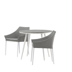 Break, Spoga – Ensemble repas – Table : ⌀90 Chaise : 61,5 x 81 x 60 cm