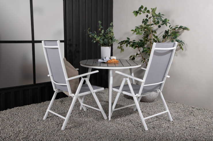 Break, Break – Ensemble repas – Table : ⌀90 Chaise : 62 x 107,5 x 55 cm