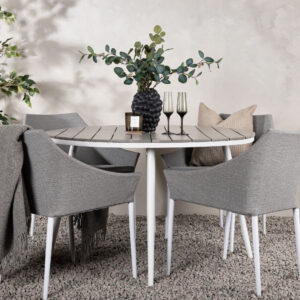 Break, Spoga – Ensemble repas – Table : ⌀120 Chaise : 61,5 x 81 x 60 cm