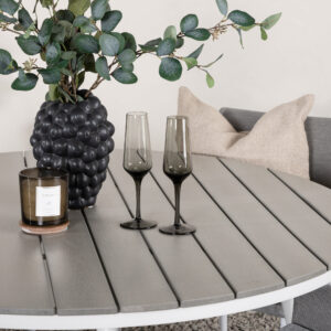 Break, Spoga – Ensemble repas – Table : ⌀120 Chaise : 61,5 x 81 x 60 cm