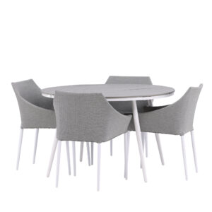 Break, Spoga – Ensemble repas – Table : ⌀120 Chaise : 61,5 x 81 x 60 cm