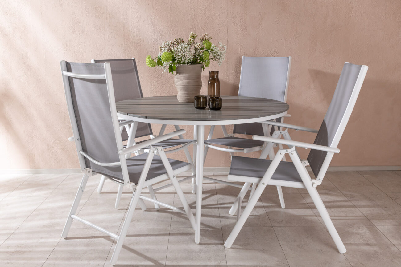 Break, Break – Ensemble repas – Table : ⌀120 Chaise : 62 x 107,5 x 55 cm