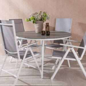 Break, Break – Ensemble repas – Table : ⌀120 Chaise : 62 x 107,5 x 55 cm