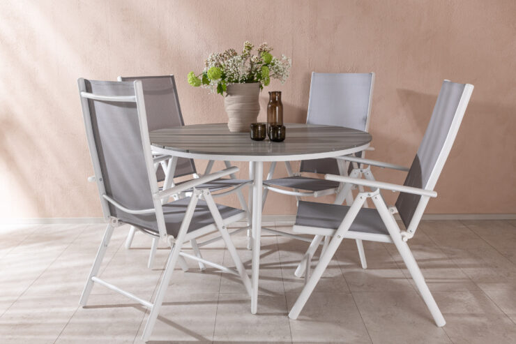 Break, Break – Ensemble repas – Table : ⌀120 Chaise : 62 x 107,5 x 55 cm