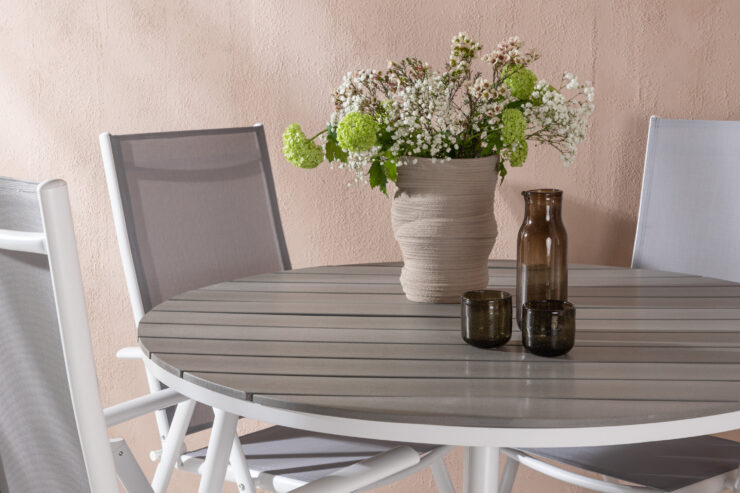 Break, Break – Ensemble repas – Table : ⌀120 Chaise : 62 x 107,5 x 55 cm