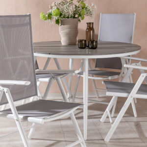 Break, Break – Ensemble repas – Table : ⌀120 Chaise : 62 x 107,5 x 55 cm