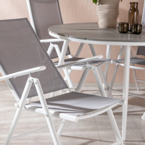 Break, Break – Ensemble repas – Table : ⌀120 Chaise : 62 x 107,5 x 55 cm