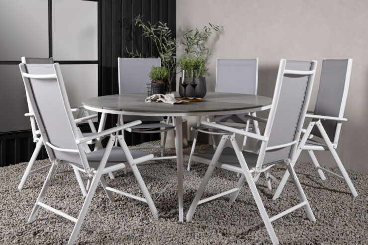 Break, Break – Ensemble repas – Table : ⌀150 Chaise : 62 x 107,5 x 55 cm