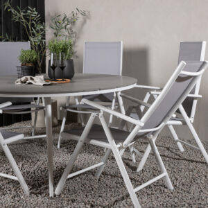 Break, Break – Ensemble repas – Table : ⌀150 Chaise : 62 x 107,5 x 55 cm