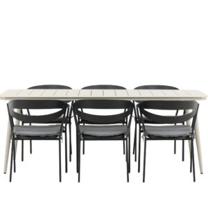 Lina, Slit – Ensemble repas – Beige, Noir, Gris