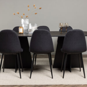 Bootcut, Polar – Ensemble repas rectangulaire – Noir