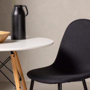Danburi, Polar – Ensemble repas rond – Blanc – Table : ⌀60 Chaise : 53 x 87 x 44 cm