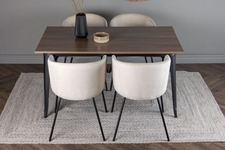 Tempe, Berit – Ensemble repas rectangulaire – Noyer