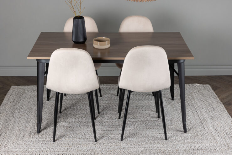 Tempe, Polar – Ensemble repas rectangulaire – Noyer