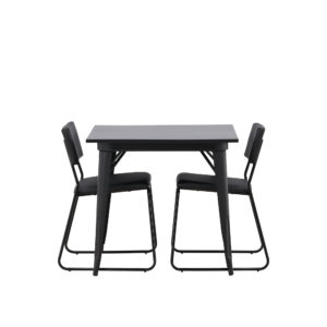 Tempe, Kenth – Ensemble repas rectangulaire – Noir