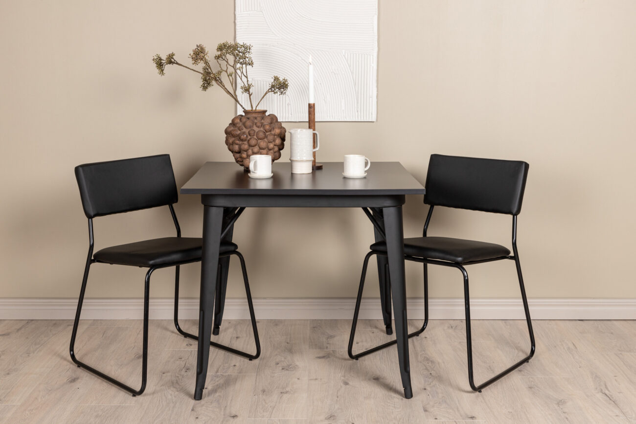 Tempe, Kenth – Ensemble repas rectangulaire – Noir