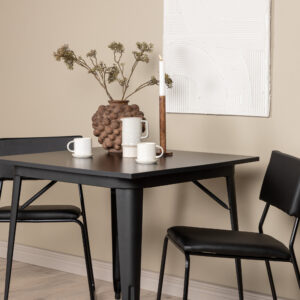 Tempe, Kenth – Ensemble repas rectangulaire – Noir