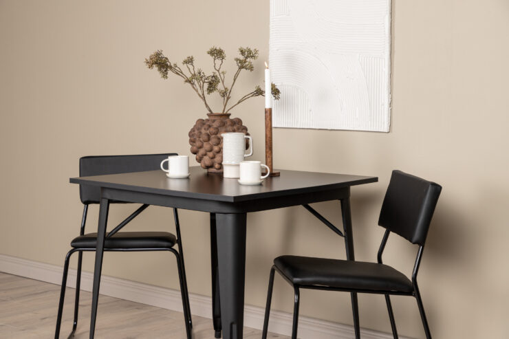 Tempe, Kenth – Ensemble repas rectangulaire – Noir