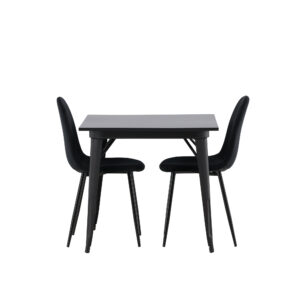 Tempe, Polar – Ensemble repas rectangulaire – Noir