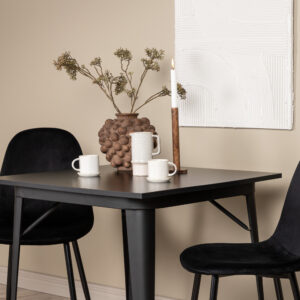Tempe, Polar – Ensemble repas rectangulaire – Noir