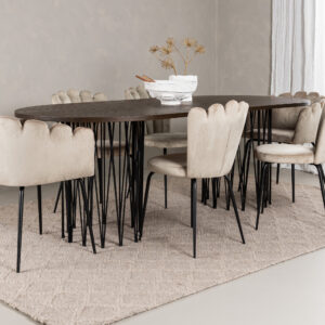 Stone, Limhamn – Ensemble repas ovale – Noir