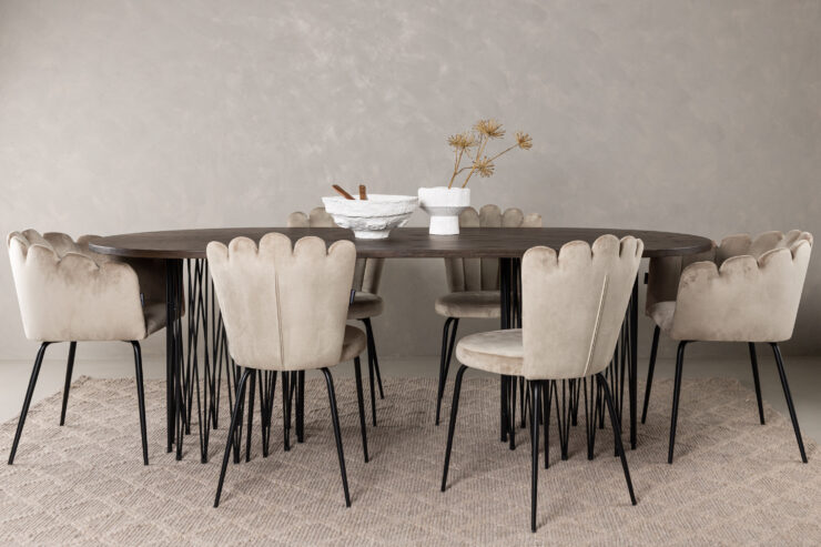 Stone, Limhamn – Ensemble repas ovale – Noir