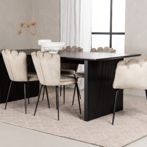 Vail, Limhamn – Ensemble repas rectangulaire – Noir