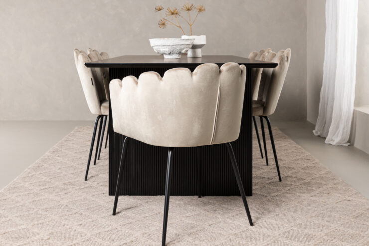 Vail, Limhamn – Ensemble repas rectangulaire – Noir