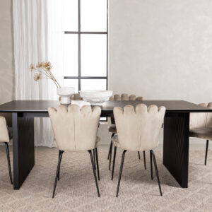 Vail, Limhamn – Ensemble repas rectangulaire – Noir