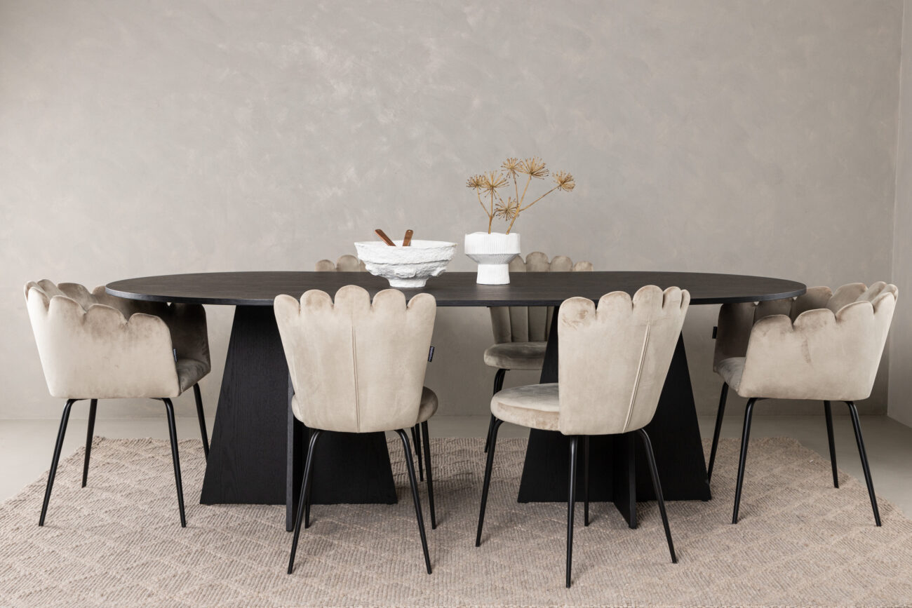 Bootcut, Limhamn – Ensemble repas ovale – Noir