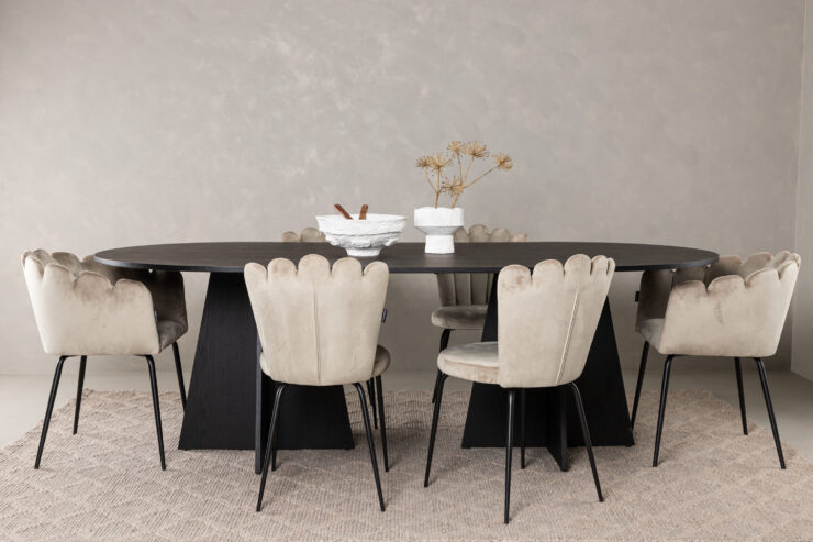 Bootcut, Limhamn – Ensemble repas ovale – Noir