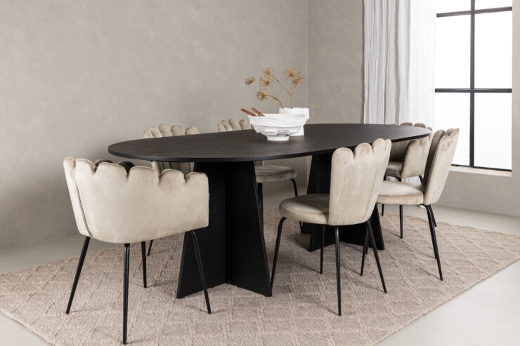 Bootcut, Limhamn – Ensemble repas ovale – Noir
