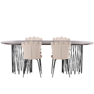 Stone, Limhamn – Ensemble repas ovale – Noir