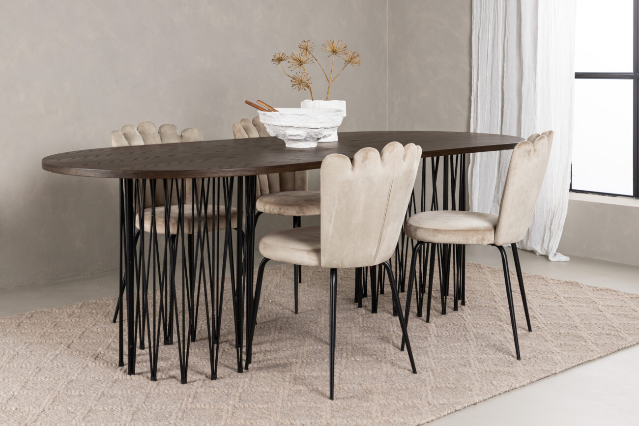 Stone, Limhamn – Ensemble repas ovale – Noir