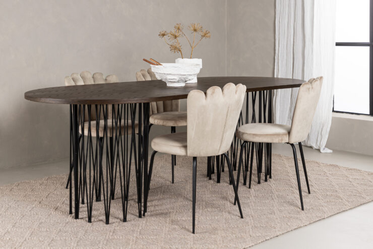 Stone, Limhamn – Ensemble repas ovale – Noir