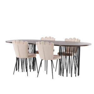 Stone, Limhamn – Ensemble repas ovale – Noir