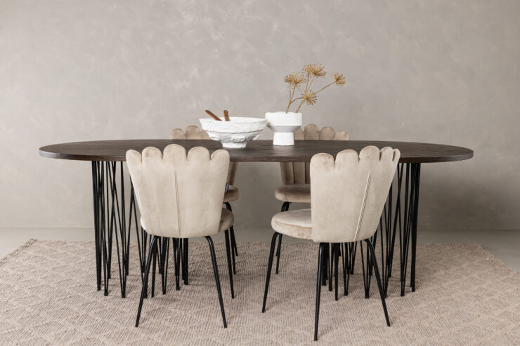 Stone, Limhamn – Ensemble repas ovale – Noir