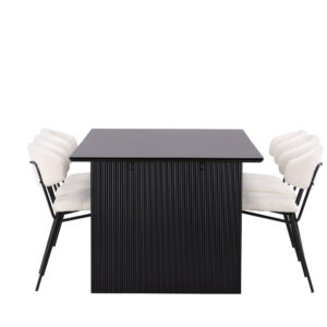 Vail, Chico – Ensemble repas rectangulaire – Noir